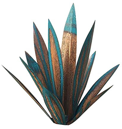 Tequila Sculpture Rustique Metal Agave Plant Iron Art Agave Sculpture State Garden Yard Art Decoration 35 Cm Bleu
