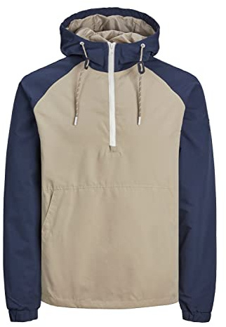 JACK & JONES Herr JORLUKE Anorak jacka, Crockery/detaljer: blockering, M, Crockery/detalj: blocking, M