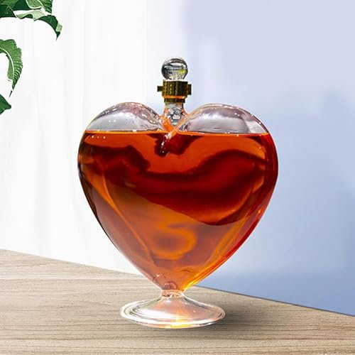 500/1000ml bouteille de vin en forme de coeur scellé whisky carafe, mode exquise Hip Flacon, créatif carafe à vin pour la maison Bar