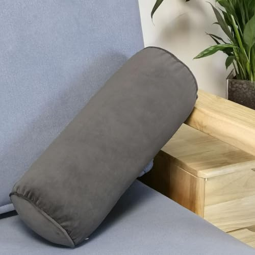 UWOBTN Cuscino Cilindrico Cervicale Morbido Velluto Cuscini Collo/lombare Supporto 12x40/15x45 Rullo Cuscino Lungo Rimovibile per Divano e Letto, Dormire, Gambe, Schiena e yoga(A3,20x50cm/8x19in)