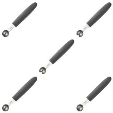 5 Set Melon Baller Scoops Made with Stainless Steel Durable Multi-Functional Stainless Steel Ice Cream Scoops Wide Application 22MM Round