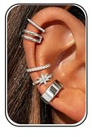 MILACOLATO 5 Pares Ear Cuff Pendientes Oreja Sin Agujero Ajustable Pendientes Clip Oro/Plata Hipoalergénicos Falsos Piercing Oreja Cartílago Helix Ear Cuff Joyas sin Agujeros-AS