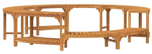 Nqyjm Bordo per vasca idromassaggio, marrone, Ø 275 x 55,5 cm, in legno massello di acacia per piscine