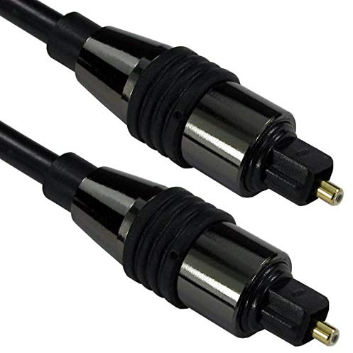 Quality 2.5m Digital Optical Cable | Male to Plug Lead – SPDIF TOSlink Digital Audio Connector | Sound Bar TV Amplifier Output