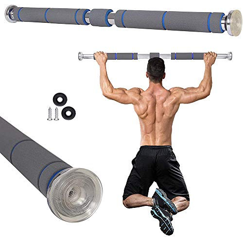 TureFans klimmzugstange, reckstange, klimmzugstange türrahmen, Pull up bar, Einstellbare Länge (80-130 cm), legierter Stahl mit hohem Kohlenstoffgehalt, maximale Belastung 150 kg