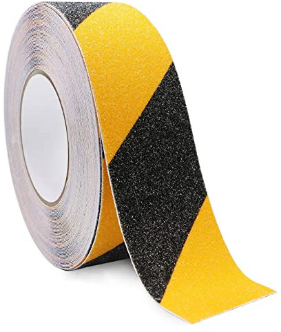 Gebildet 20m x 5cm Anti Rutsch Klebeband, Stark Sicherheitsband rutschfest, Anti-Rutsch-Klebeband Schritte Band Aufkleber für Innen- und Außenbereich, Gelb & Schwarz
