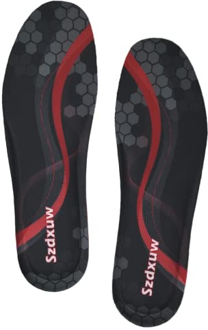 Szdxuw Plantillas Memory Foam para Mujer y Hombre, Se Pueden Cortar a Medida, Cómodas y Amortiguación, Plantillas de Repuesto para Zapatillas Deportes, Botas, Trabajo, Mujer Negro