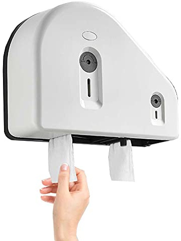 Double distributeur de papier toilette Jumbo pour hôtel, salle de bain, cuisine, distributeur de mouchoirs, facile à installer