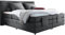 Boxspringbett Hotelbett Doppelbett in Anthrazit, Komfort Topper, 180x200 cm, H2, elektrisch verstellbar, Taschenfederkern-Matratze