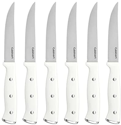Cuisinart C77WTR-6PSK White Triple Rivet Steak Knife Set, 6 pc