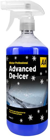 AA Car Essentials - Fast Acting De-icer - 1 Litre - for car windows, door locks, latches, headlights