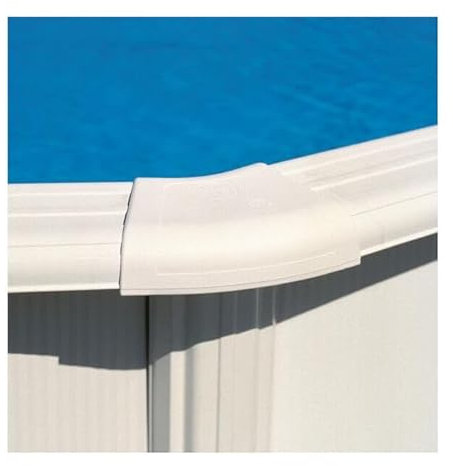 Cache Platine margelle Courbe, EM-ZC Piscine Hors Sol métal (Gré)