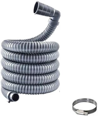 Tuyau Evacuation Machine A Laver Rallonge Tube Dd'extension Tuyau De Vidange Long Universel 1M/2M/3M/4M/5M Kit Rallonge Protection Solaire Et Antiseptique Résistant à La Pression (A - courbés, 4M)