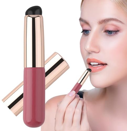 Pennello per labbra in silicone, 2 applicatori per labbra in silicone, pennello per labbra per rossetto, pennello multiuso in silicone per balsamo per labbra,lucidalabbra,stick per labbra e correttore