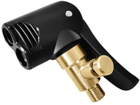 Wedhapy cykelventiladapter dubbelt huvud cykel spår pump däck luftpump ventil adapter cykelpump kopplingshuvud med luftningsventil