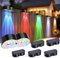 Solar Fence Lights Outdoor Garden IP65 Waterproof Solar Wall Lights with Cool White/Warm White/Multi-Colour Changing 6Pack Fence Lights Solar Powered for Garden Decoration Patio Deck Stair Yard Step