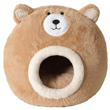 Cosy Cat House - Soft Warm Cat Cave with Removable Cushion, Washable Cat Bed for Kittens and Puppies, Small for Indoor and Outdoor Use, Sleeping Place in Cold Weather