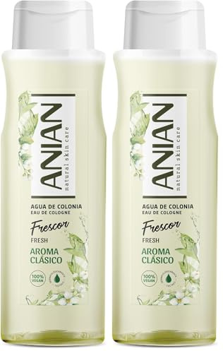 ANIAN - Agua de Colonia Frescor, 750 ml, Eau de Toilette, Aroma Fresco y Clásico, Agua Fresca Pensada para Toda la Familia, Colonia Niños y Adultos, Apta para Veganos (Paquete de 2)