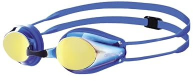 arena Tracks Junior Mirror Anti-Fog Wettkampf Schwimmbrille für Kinder, Schwimmbrille mit UV-Schutz, 4 Austauschbaren Nasenstegen, Silikon Dichtungen