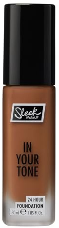 Sleek MakeUP In Your Tone 24 Hour Foundation, Medium Buildable Coverage In 30 Shades, Semi-Matte Flawless Finish, 9C, 30ml