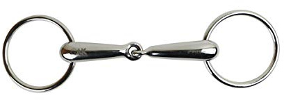AK Mors d'équitation creux à simple brisure Horse Bit AKRS-2636 (4.75'', Silver)