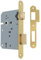 Amig - Cerradura de Embutir - Entrada: 60 mm - Distancia entre nuecas: 68 mm- Cerradura para Puertas de Madera - Con Llave de Gorja en Canto Cuadrado - Llave en Bruto - Latón Mate