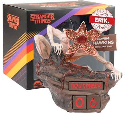Calendario Stranger Things Officcial Merch | Calendario Adviento Stranger Things | Figura Demogorgon | ST Merchandising Oficial