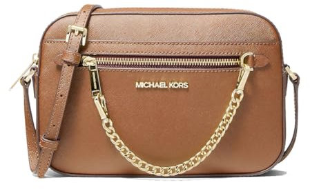 Michael Kors Damen Jet Set Artikel Große Ost-West-Kette Crossbody, Braun