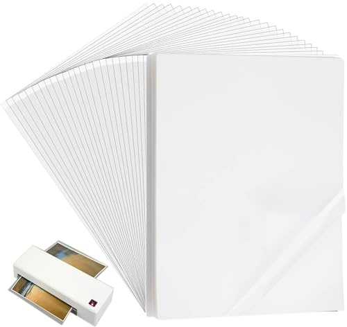 Hojas de laminación térmica transparente para uso con sistemas de laminación térmica, hojas de plástico laminador de papel -216 mm X303 mmX (2 x 75) 150 micras tamaño A4 (A4-30 hojas)