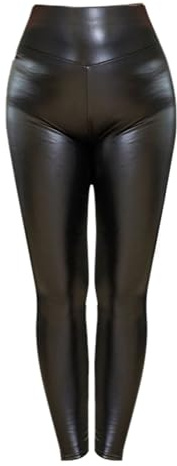 Jean Femme Large Leggings en Simili Cuir Grande Taille pour Femmes Pantalon en Velours et en Cuir Chaud épaissi Extensible Taille Haute Levage des Fesses Pantalon en Cuir Pantalon Large Femme Coton