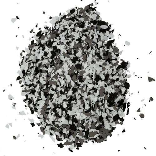 WO-WE Farbchips für Epoxidharz Bodenbeschichtung Colorchips Schwarz-Weiss-Grau - 500g