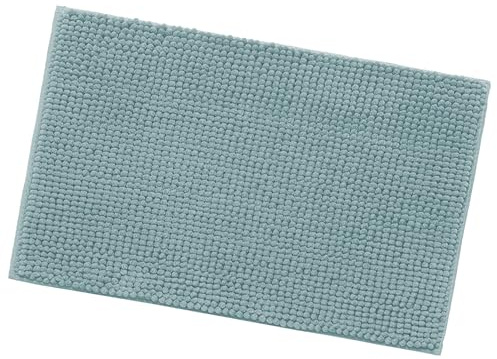 Etrexonline Alfombra de Baño de Microfibra de Chenilla - Antideslizante, Absorbente y de Secado Rápido, Suavidad Extra para Ducha y Bañera (40x60 cm, Verde Azulado)