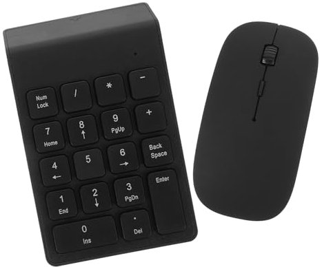 Housoutil Wireless Numeric Keypad for Laptop Portable Number Keypad and Mouse Combo for Home Office Work Wireless Number Pad Functionality