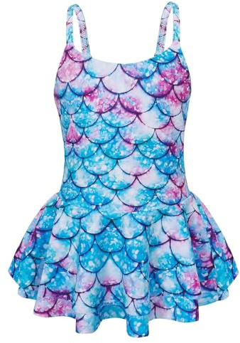 Girls Swimming Costume Girls Swimsuit Kids One Piece Swimdress 7-8 Years