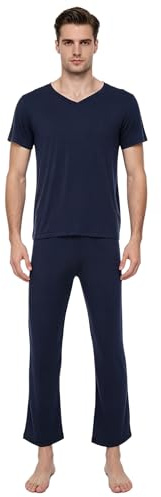 Vxuxlje Latino dans body för män uniform dans vardagsrum kläder praktiska latinska moderna fitnessbyxor för herr träning, Mörkblå, M