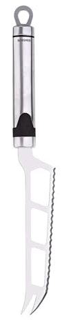 BERGNER Gizmo - Couteau à Fromage de 26 cm - Fabriqué en Acier Inoxydable - Manche avec Détail de Couleur - Convient pour Le Lave-Vaisselle - Résistant aux Chocs, Noir