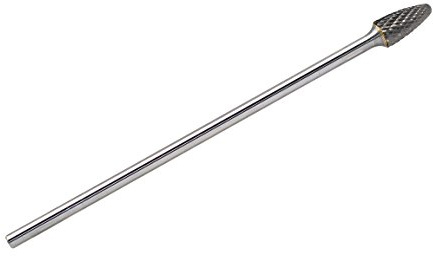 YUFUTOL SF-5L6 Tungsten Carbide Burr - 6” (152.4mm) Long Double Cut Carbide Burr File (1/2” cutter Dia X 1”Cutter Length) with 1/4 shank dia Tree Shape Radius End,1pcs
