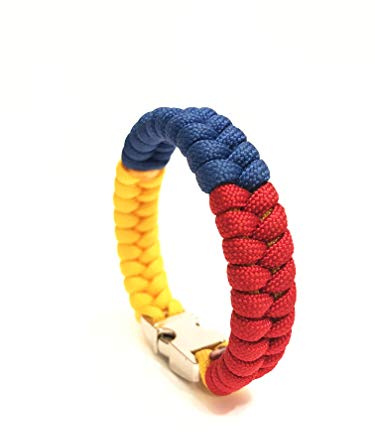 Colombian Flag Mens & Women Paracord Survival Bracelet Jewelry Colombian Flag, 8 inch, paracord