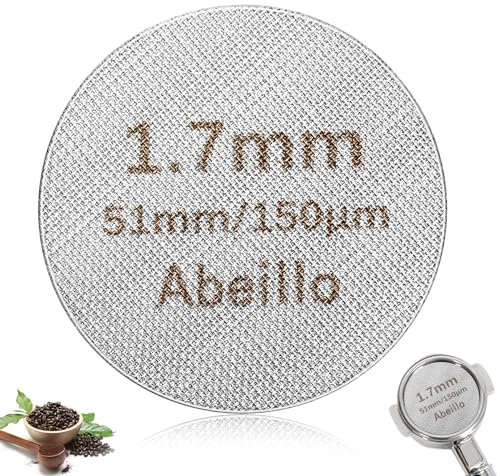Espresso Puck Screen 51mm, 1.7mm Thickness 150μm Coffe Filter Screen, Contact Shower Screen Metal Reusable Filter Coffee Screen Filter for Espresso Portafilter Filter Basket - 316 Stainless Steel