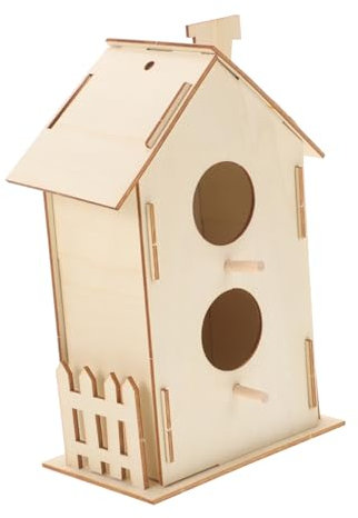 ANDRESLAD Vogelhaus Naturholz Vogelhaus Basteln Für Jungen Und Mädchen Handbemalung Spielzeug Zur Entwicklung
