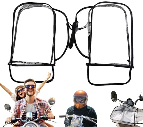 Housse de pluie pour guidon - Montons imperméables pour guidon de guidon de vélo | Protection transparente contre le vent pour le transport des vélos
