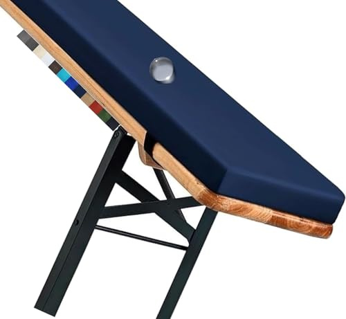 Cuscino per panca da esterno, impermeabile, antiscivolo, per panchine da birra a 2/3 posti, sedie lunghe e altalene, blu navy, 188 x 30,5 x 5,1 cm, adatto per panche da birra, patio, sedie lunghe e