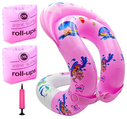 Veste de Natation Enfant, Elle Peut être portée sur Le Corps comme Un Sac à Dos et Convient pour Apprendre à Nager (PLNK, L)