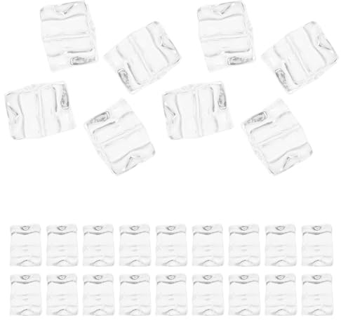 Fausse Glace Transparente 50 Pcs en Plastique et Résine, Non Fondante