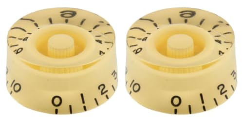 Allparts® »PK-0130 SET OF 2 VINTAGE-STYLE SPEED KNOBS« Manopole Per Chitarra In Stile LP® - Colore: Crema