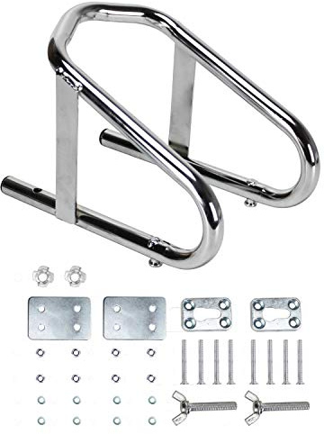 Extreme Max 5001.5763 Deluxe Chrome Motorcycle Wheel Chock - 5.5 Wide