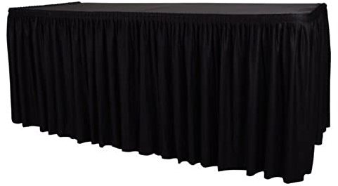 Tisch Top Bezug schwarz & – Sockelleisten Plisee-730 x 1820 x 750 mm, Bundfaltenhose