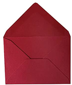 Paper24 Mini Briefumschläge DIN C8 57x81 mm für Blumensträuße, Geldgeschenke oder Adventskalender 50 Umschläge Weinrot