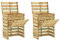vidaXL 2X Madera Pino Impregnada Compostador Listones Jardín Reciclado Compost Rápido Cocina Patio Terraza Balcón Contenedor Compostaje 80x50x100 cm