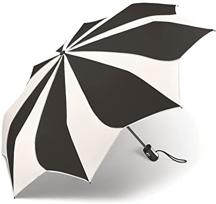 Pierre Cardin Regenschirm Taschenschirm Auf-Zu Automatik Sunflower black & white edition schwarz weiss